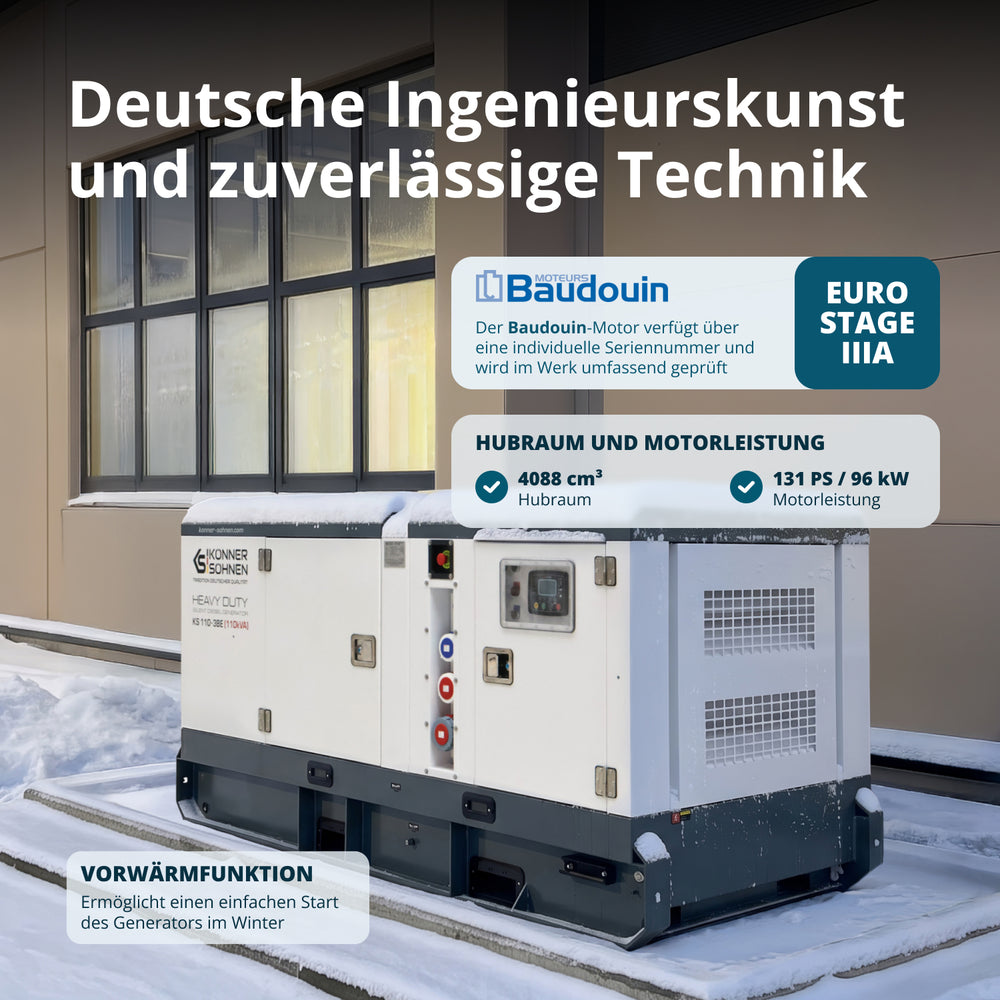 Tre-faset dieselkraftværk KS 110-3BE