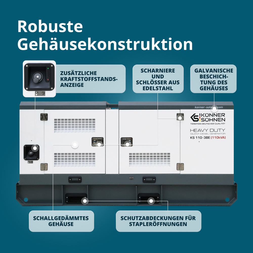 Tre-faset dieselkraftværk KS 110-3BE