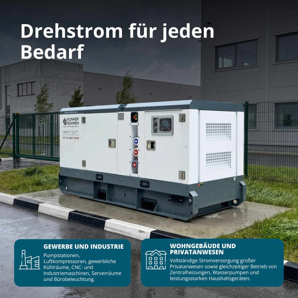 Tre-faset dieselkraftværk KS 110-3BE