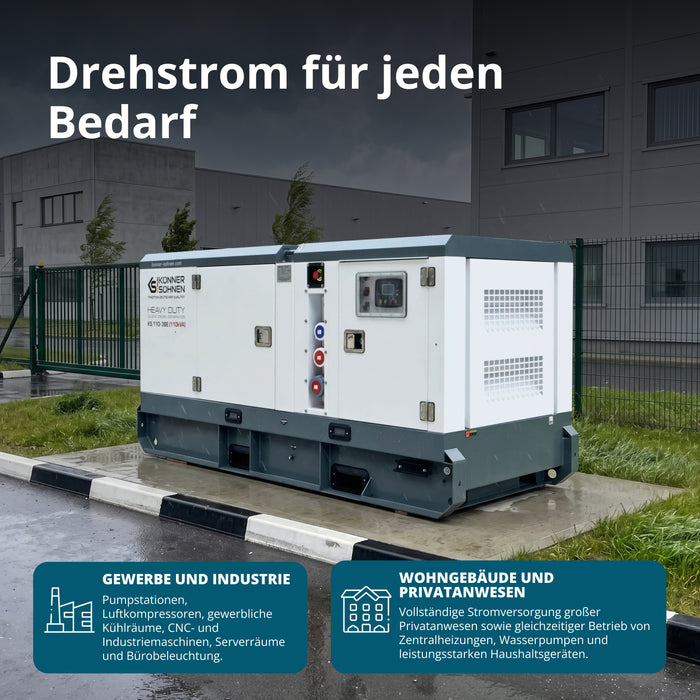 Tre-faset dieselkraftværk KS 110-3BE