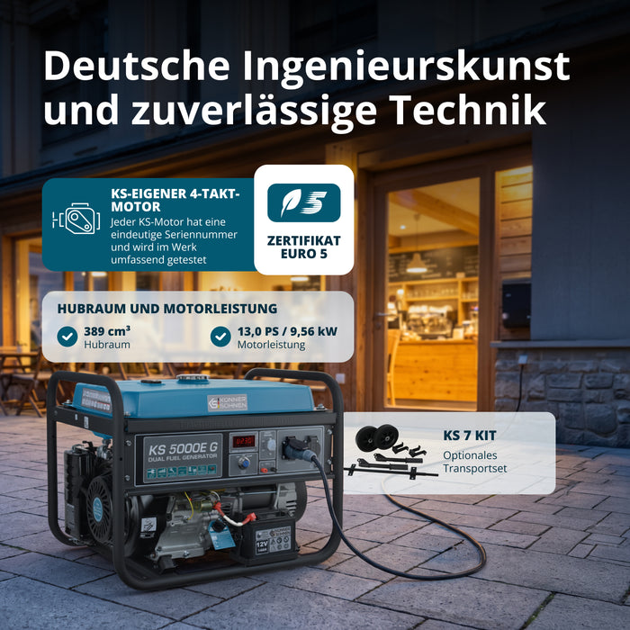 LPG/Benzinski generator „Könner & Söhnen“ KS 5000E G