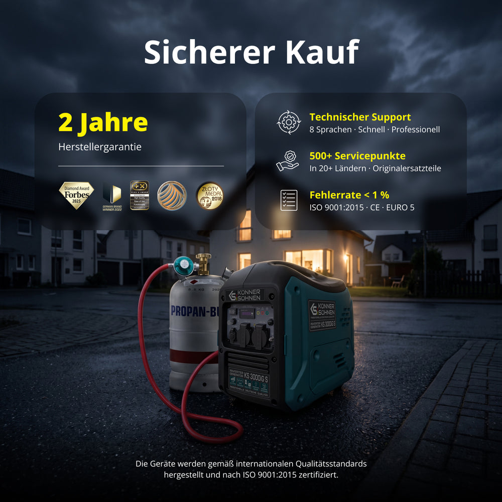 Dual Fuel-Inverter-Generator KS 3000iG S