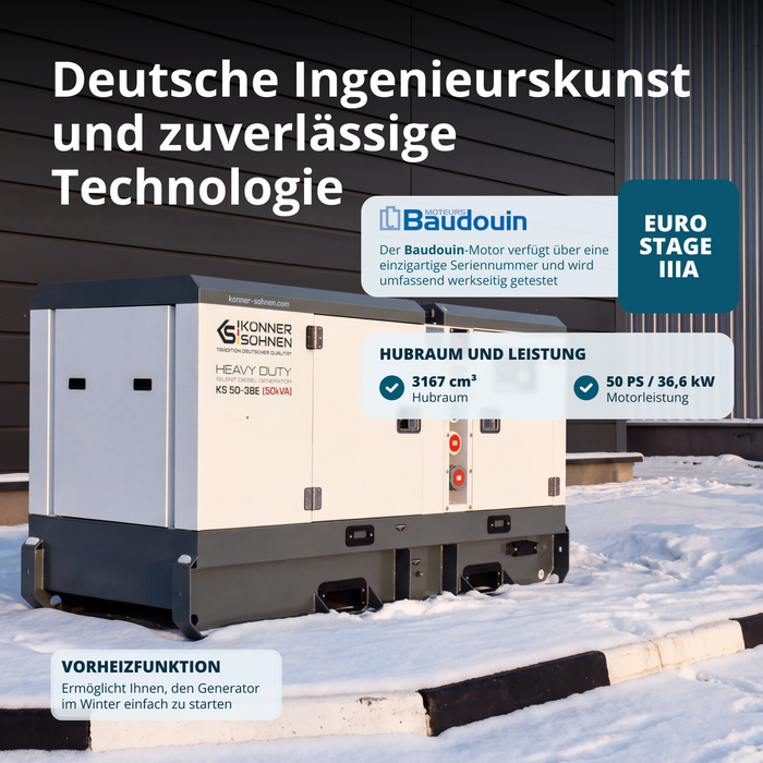 Tre-faset dieselkraftværk KS 50-3BE