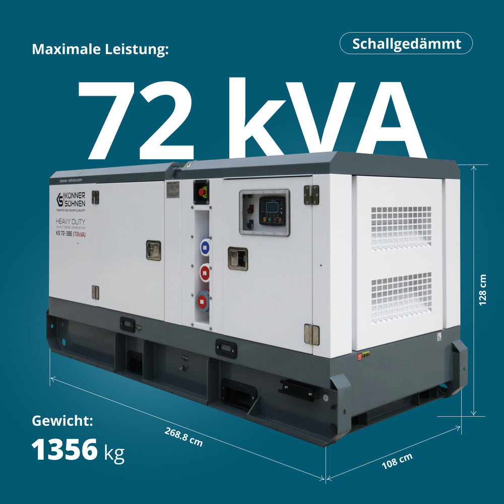 Tre-faset dieselkraftværk KS 72-3BE