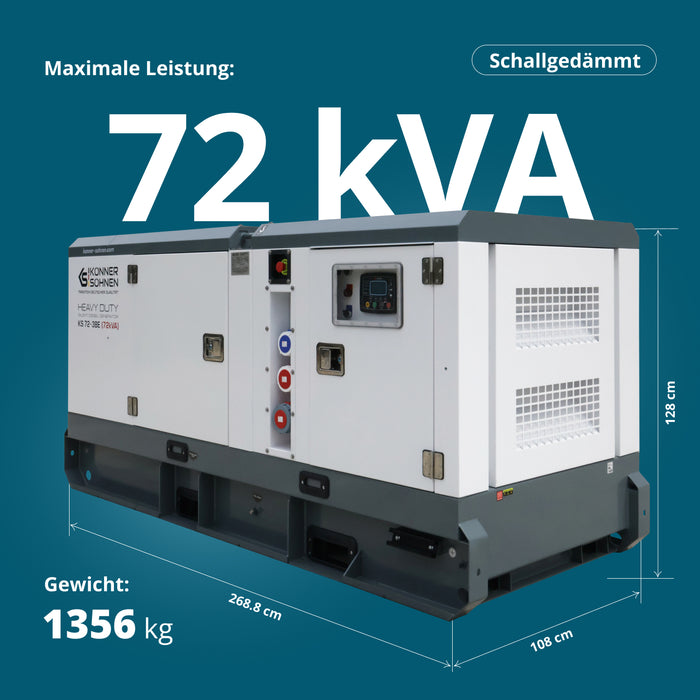 Tre-faset dieselkraftværk KS 72-3BE