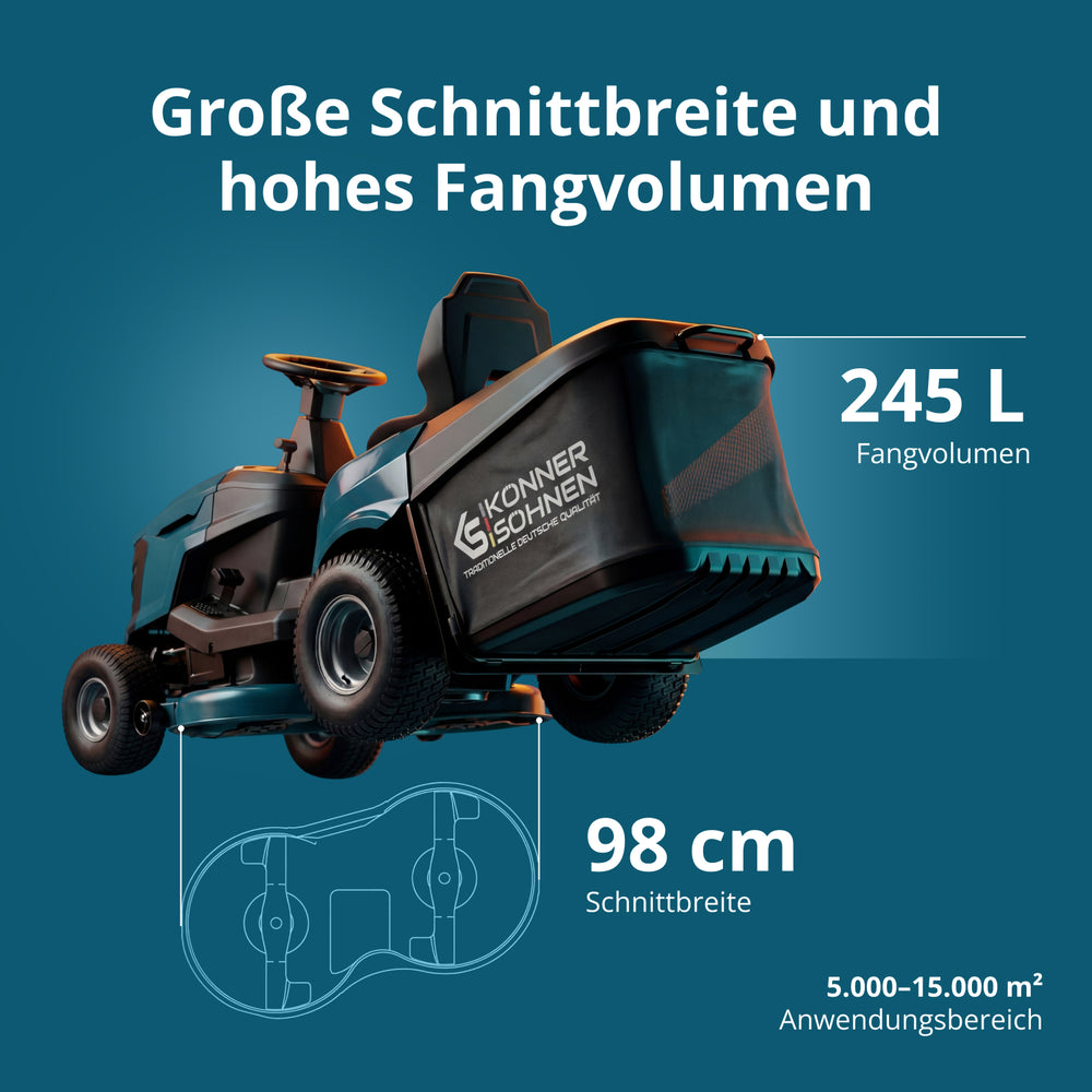 Bensindriven Traktor Gräsklippare KS 98TMG-H