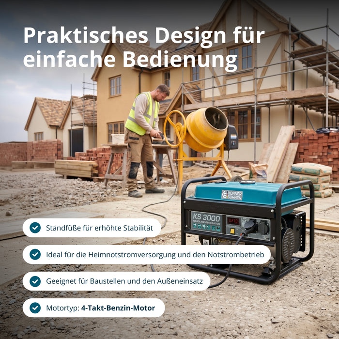 Benzingenerátor „Könner & Söhnen” KS 3000
