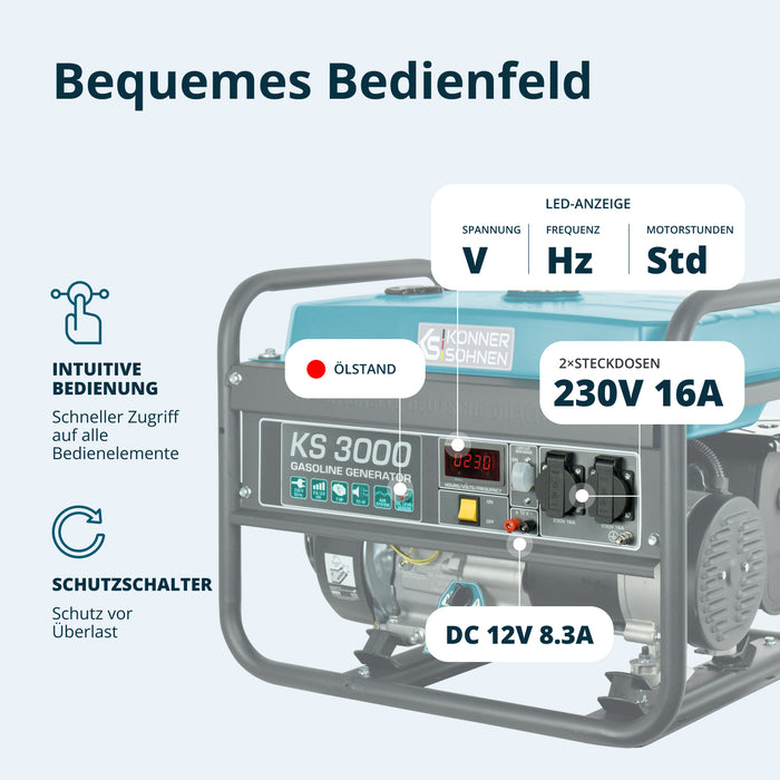 Benzingenerátor „Könner & Söhnen” KS 3000