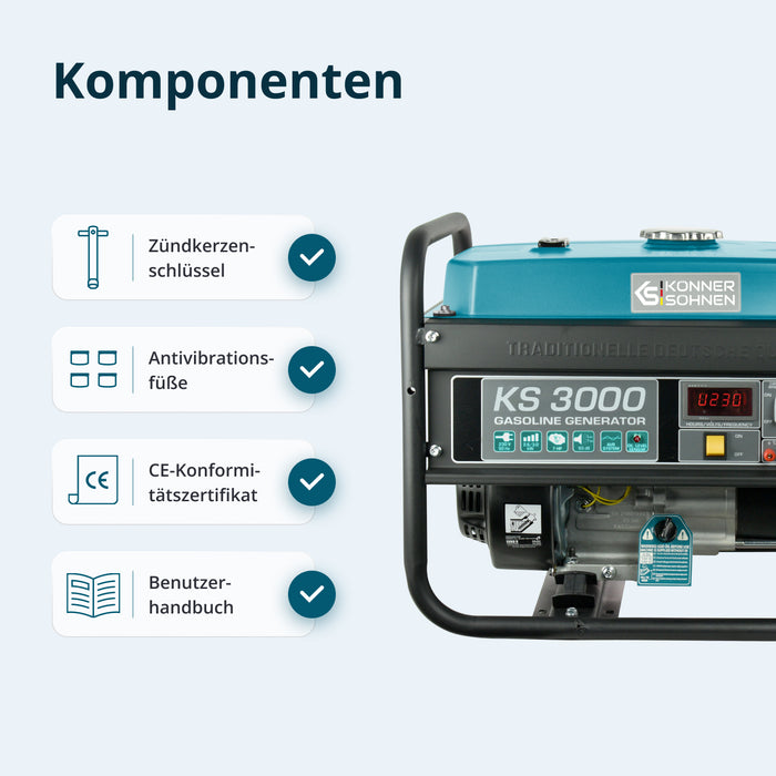 Benzingenerátor „Könner & Söhnen” KS 3000