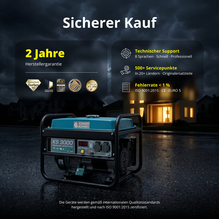 Benzingenerátor „Könner & Söhnen” KS 3000
