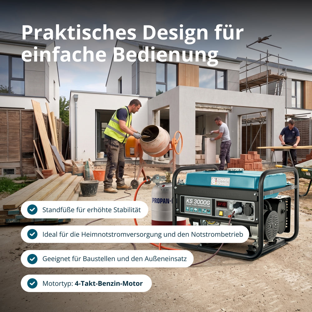 Генератор LPG/Бензин «Könner & Söhnen» KS 3000G