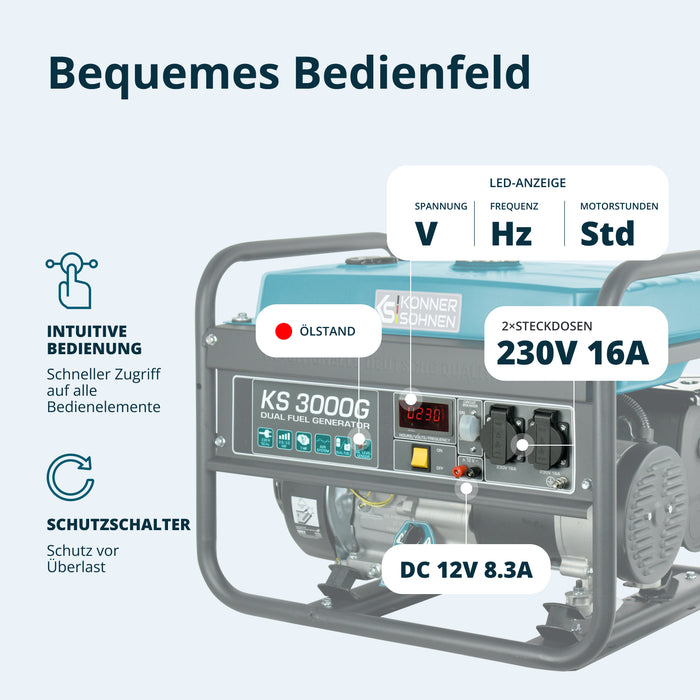 Генератор LPG/Бензин «Könner & Söhnen» KS 3000G