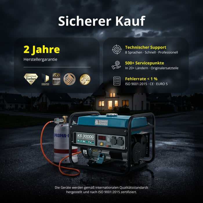 Генератор LPG/Бензин «Könner & Söhnen» KS 3000G