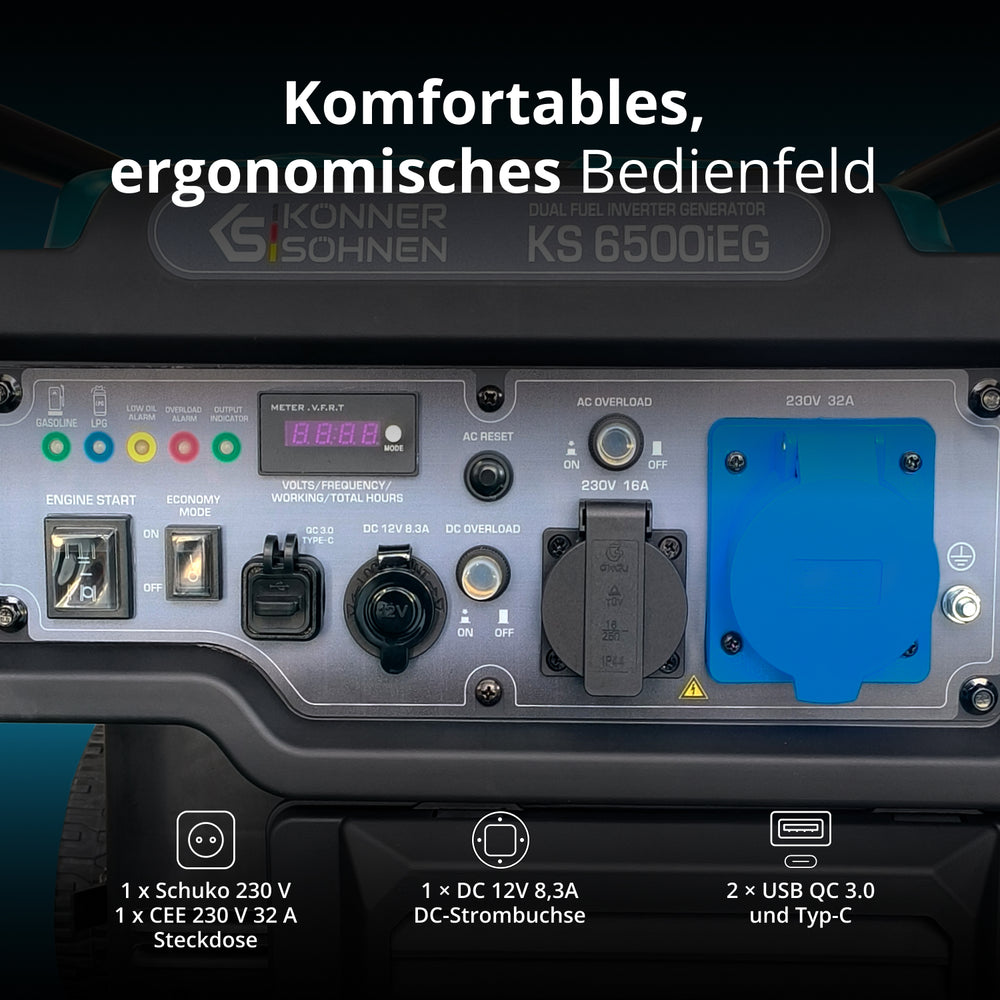 Инверторен генератор с двойно гориво KS 6500iEG