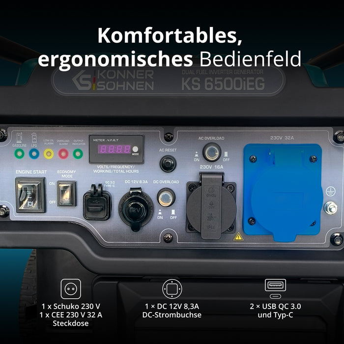 Инверторен генератор с двойно гориво KS 6500iEG