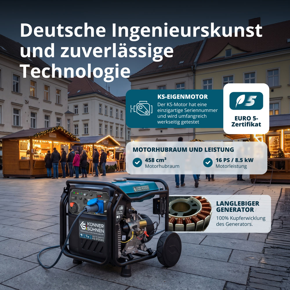 Gerador inversor a GPL/gasolina KS 8100iEG
