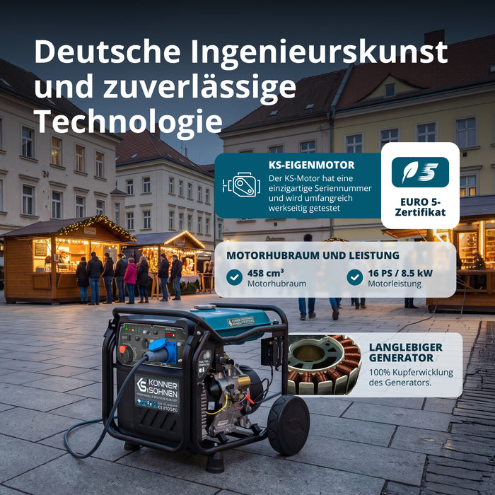 Gerador inversor a GPL/gasolina KS 8100iEG