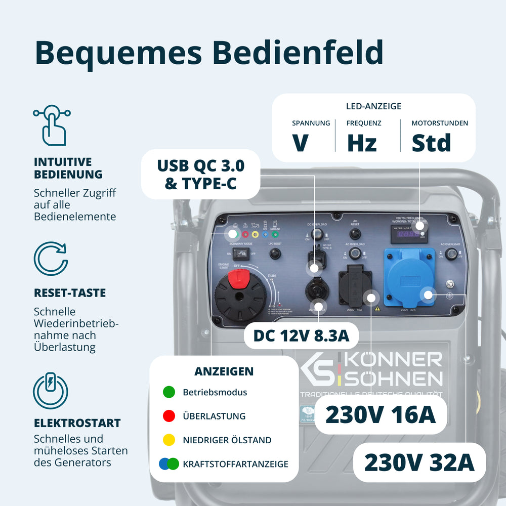 Gerador inversor a GPL/gasolina KS 8100iEG