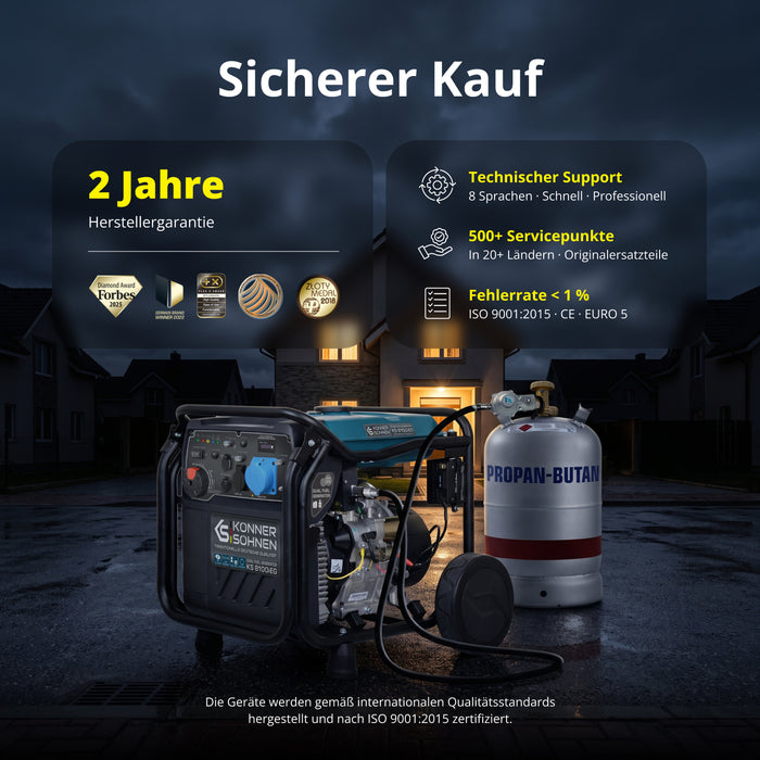 Gerador inversor a GPL/gasolina KS 8100iEG