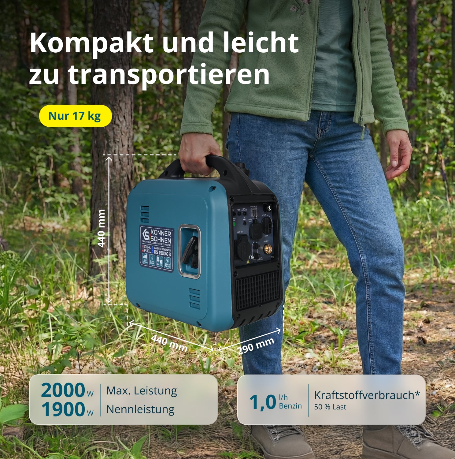 Γεννήτρια inverter (LPG/βενζίνη) KS 1900iG S