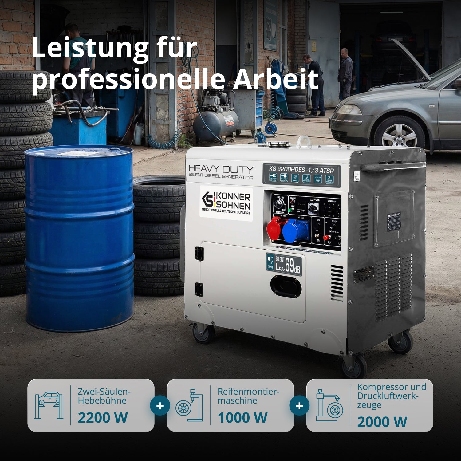 „Könner & Söhnen” KS 9200HDES-1/3 ATSR (EURO V) dízelgenerátor