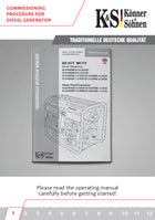 Inbedrijfstellingsprocedure voor dieselgenerator