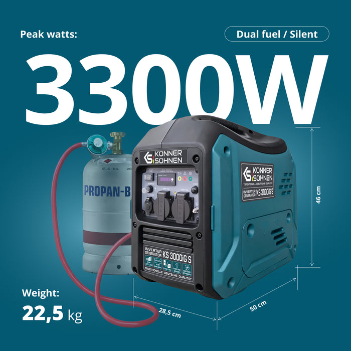 LPG/Gasoline inverter generator KS 3000iG S