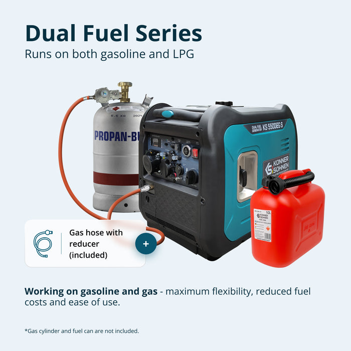 Invertorový generátor LPG/benzín KS 5500iEG S