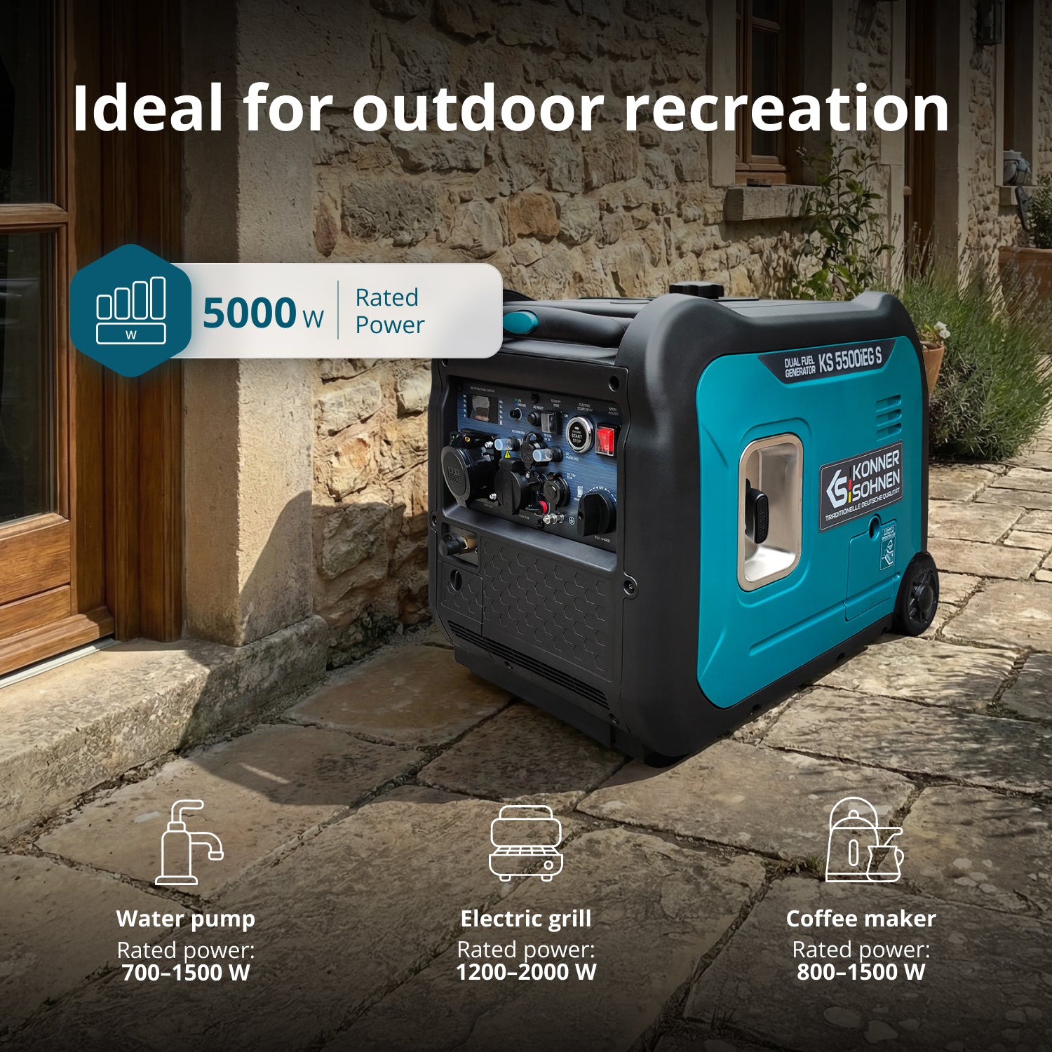 LPG/gasoline inverter generator KS 5500iEG S