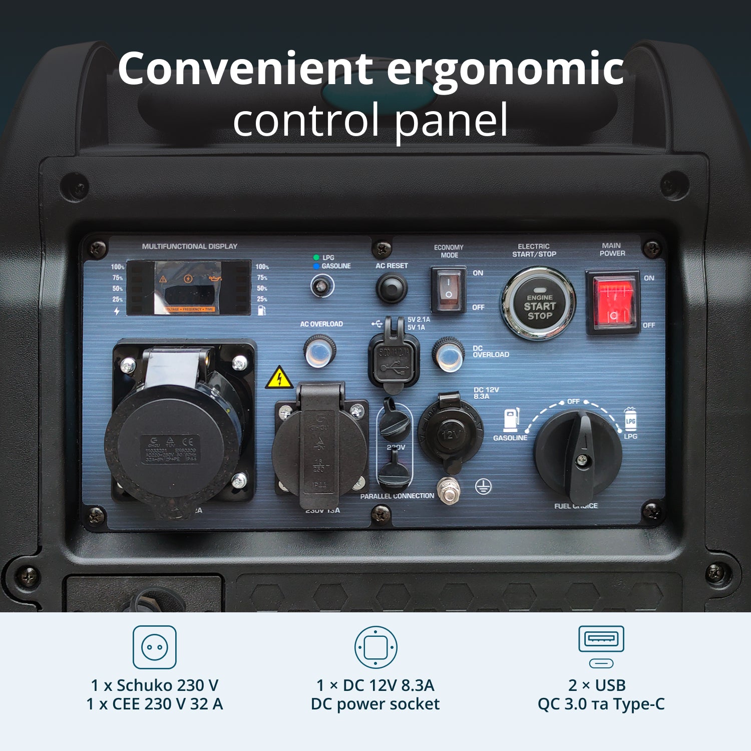 LPG/gasoline inverter generator KS 5500iEG S