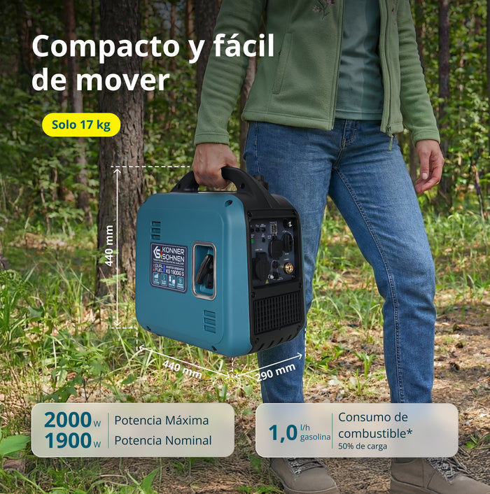 Generador Inverter (gasolina/gas) KS 1900iG S (Reacondicionado Excelente estado)