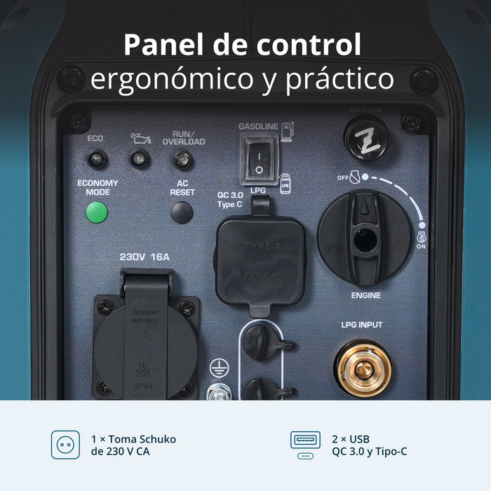 Generador Inverter (gasolina/gas) KS 1900iG S (Reacondicionado Excelente estado)
