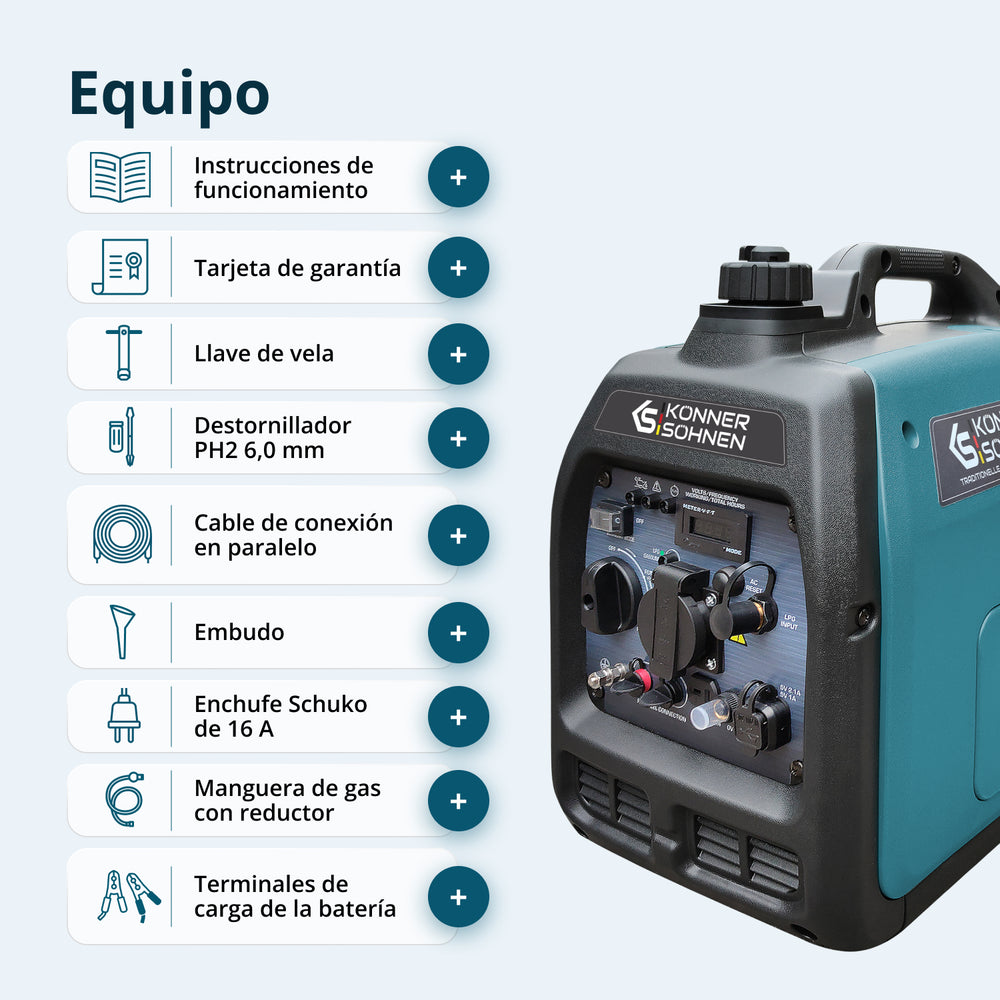 Generador inverter híbrido de gas/gasolina KS 3100iG S