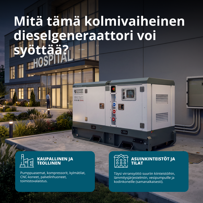 Kolmivaiheinen dieselvoimala KS 50-3BE