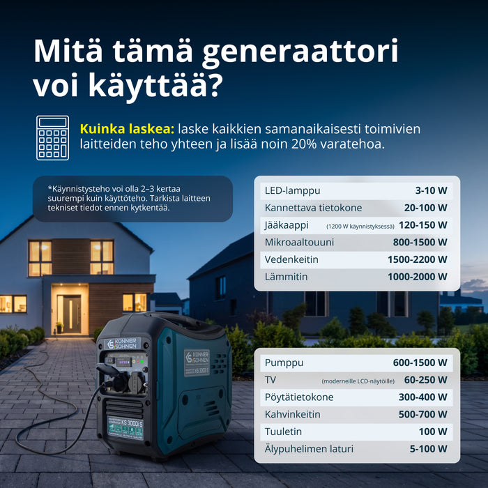 Invertterigeneraattori KS 3000i S