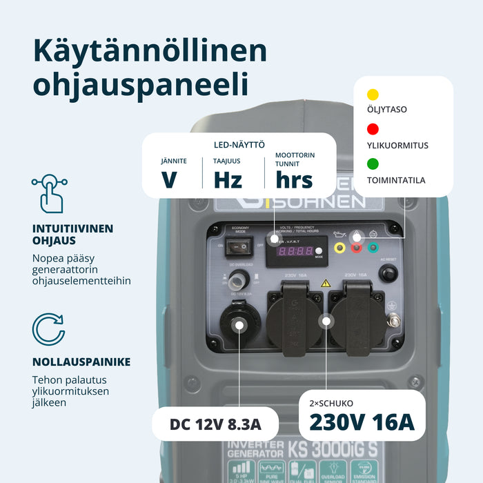 LPG/bensiini-invertterigeneraattori KS 3000iG S