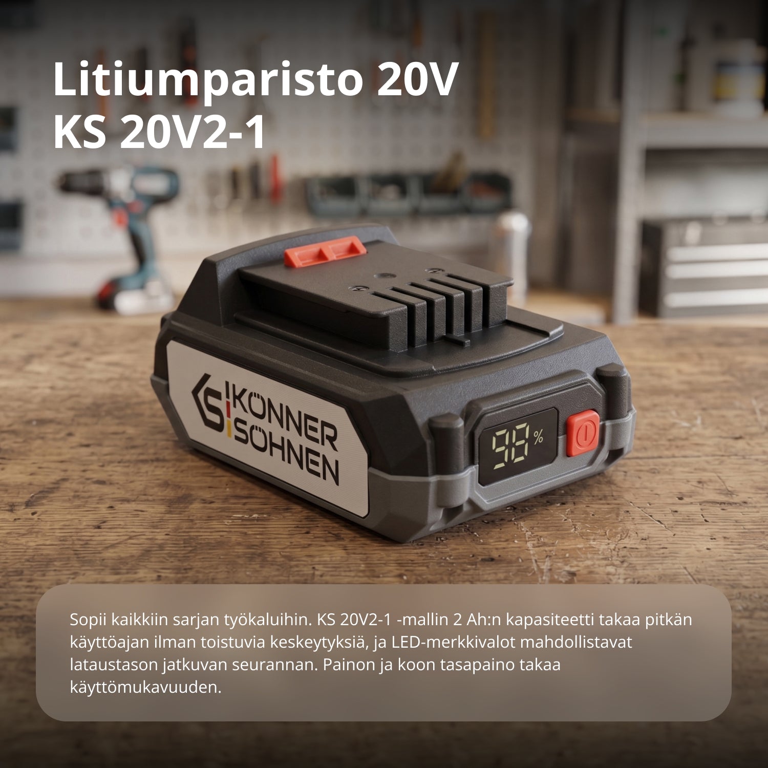 20V litiumakku KS 20V2-1