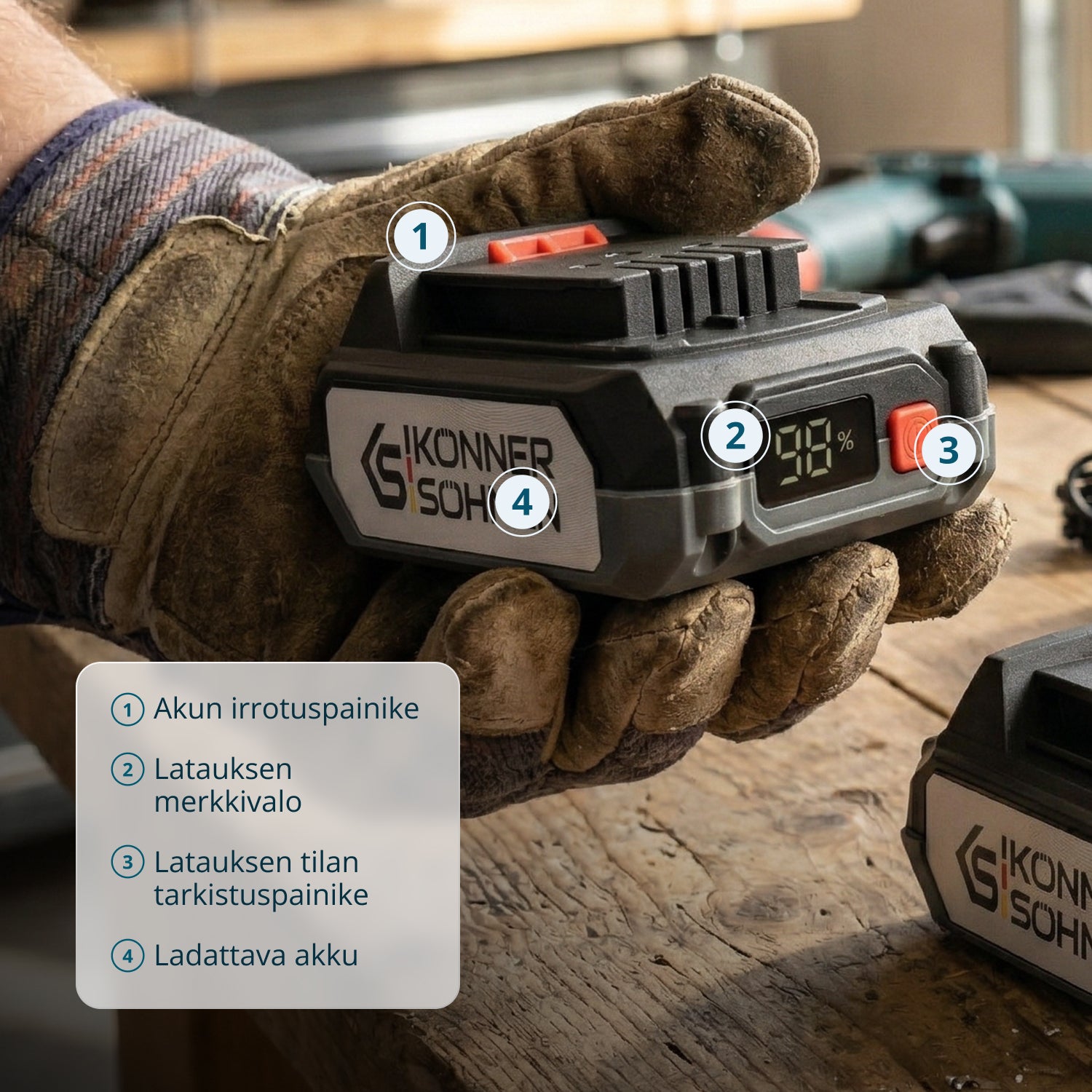 20V litiumakku KS 20V2-1