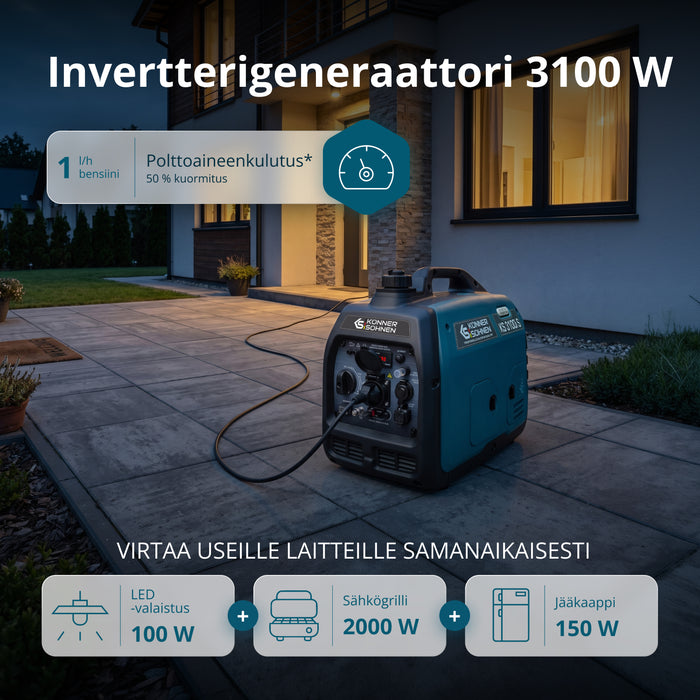 Invertterigeneraattori KS 3100i S