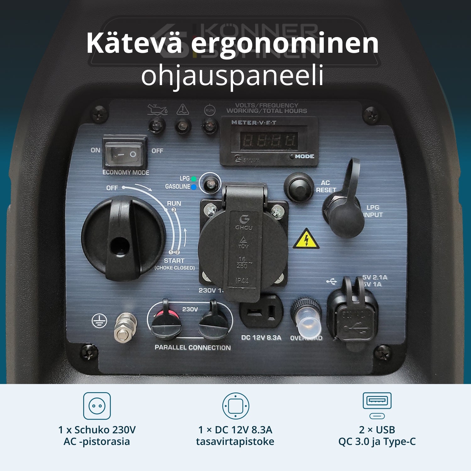 LPG/bensiini-invertterigeneraattori KS 3100iG S