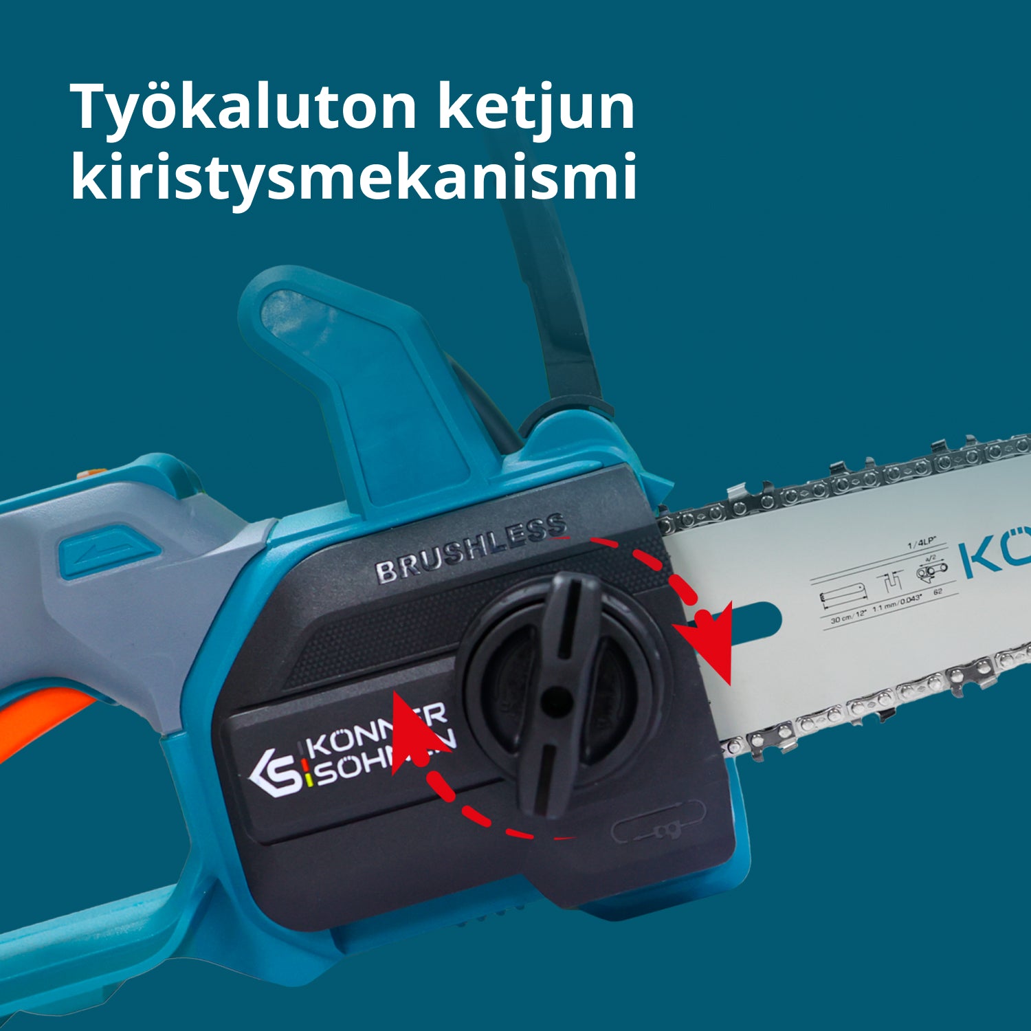 Johdoton Mini Moottorisaha KS MCS20V-12 SET PLUS