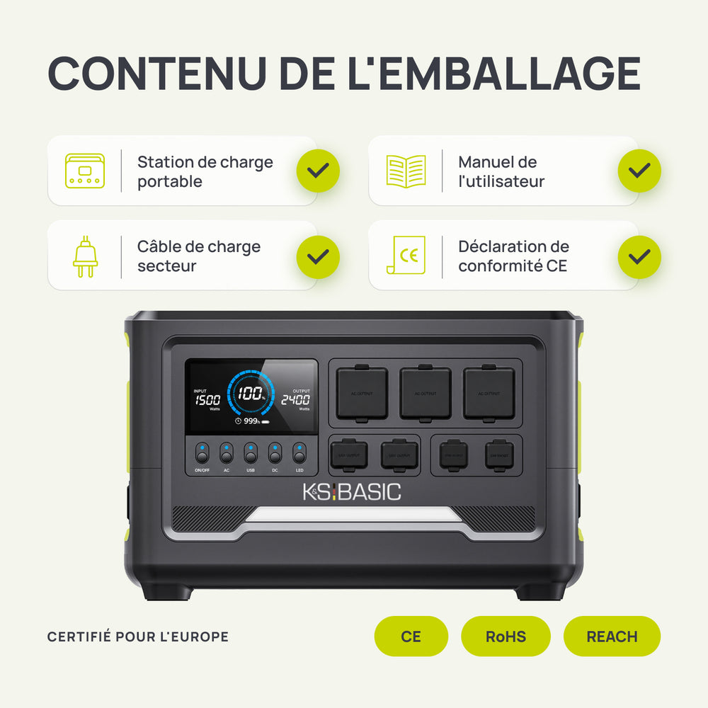 Station d’énergie portable KSB 2400PS