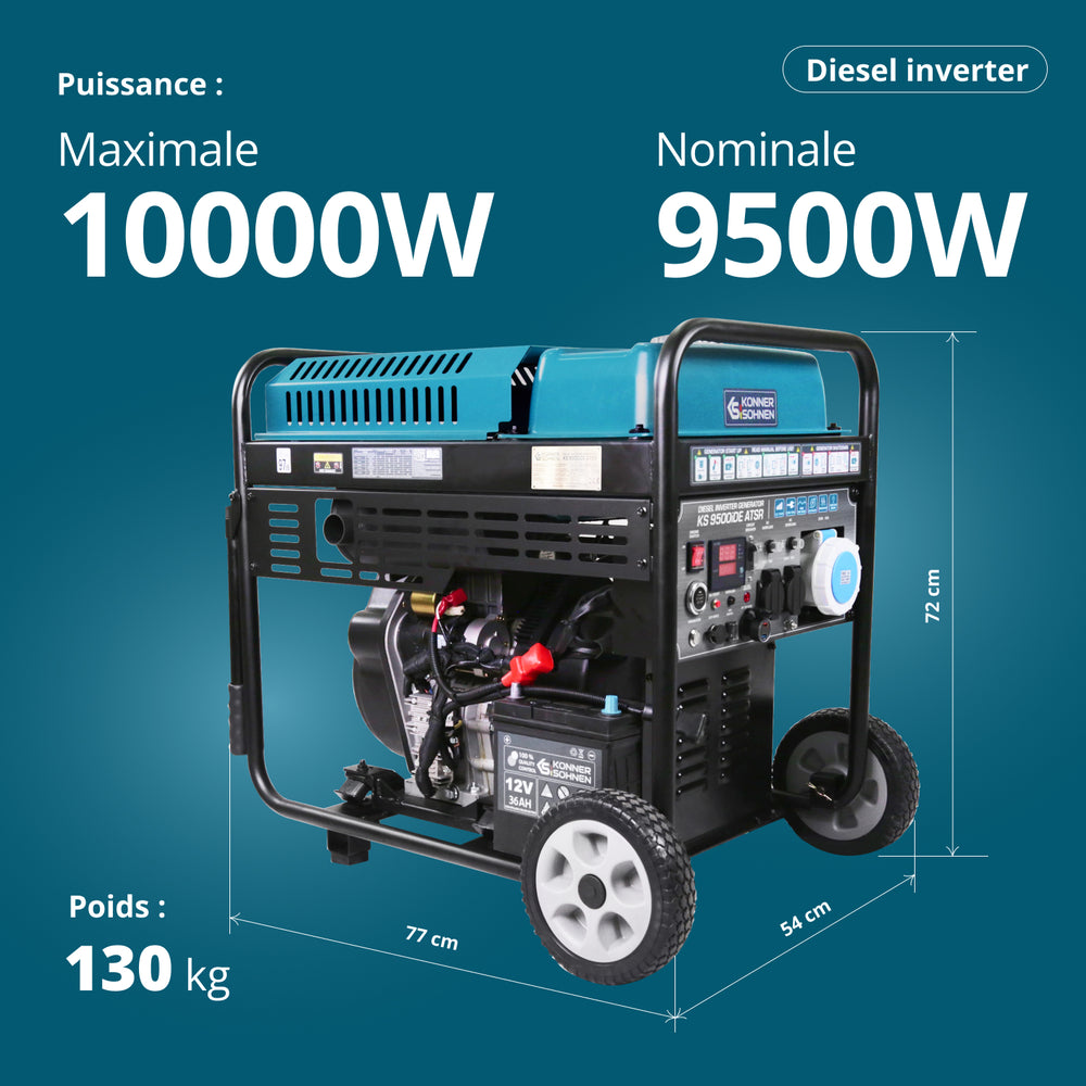 Groupe électrogène à inverter diesel KS 9500iDЕ ATSR