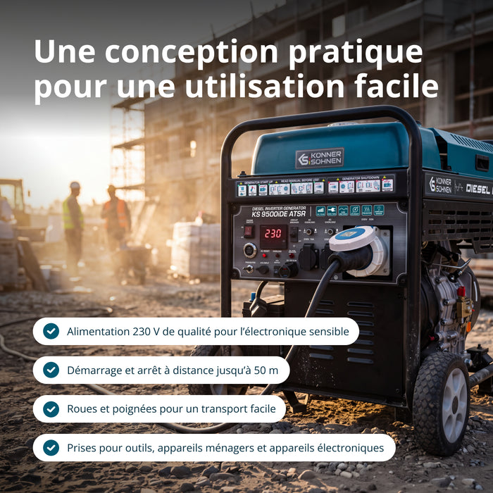 Groupe électrogène à inverter diesel KS 9500iDЕ ATSR