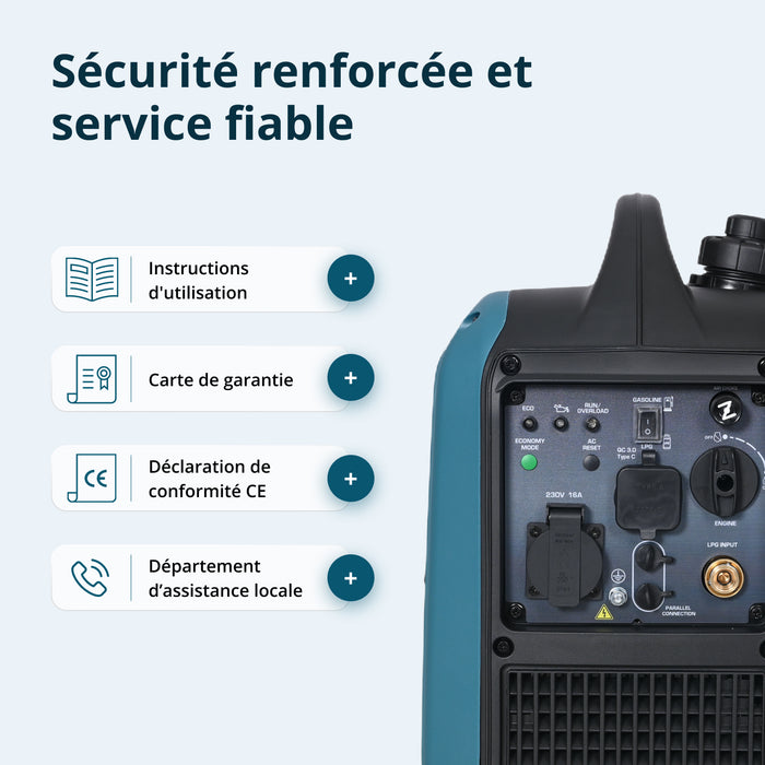 Groupe électrogène Inverter (gaz/essence) KS 1900iG S (Reconditionné – État excellent)