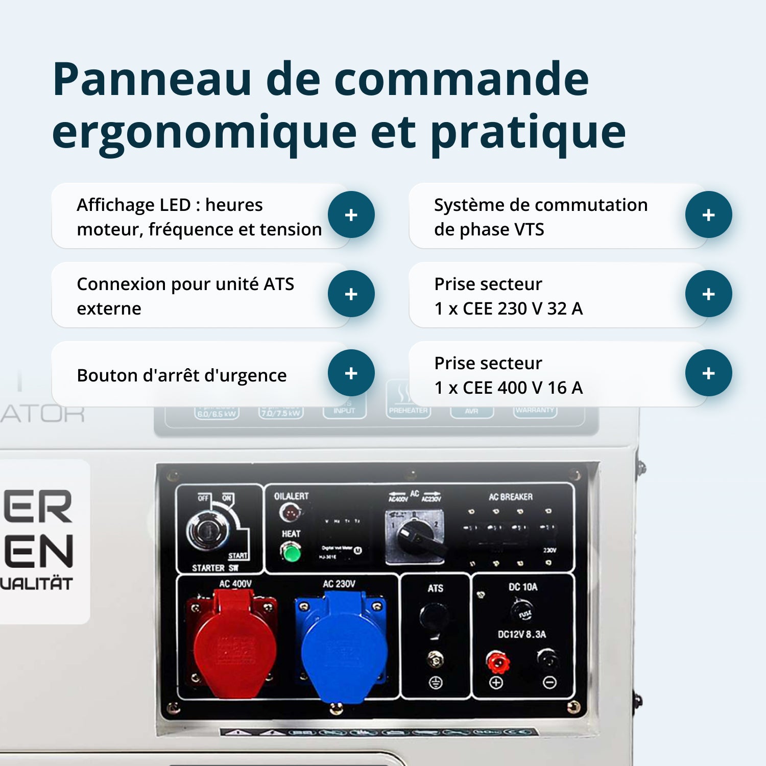 Groupe électrogène diesel "Könner & Söhnen" KS 9200HDES-1/3 ATSR (EURO V)