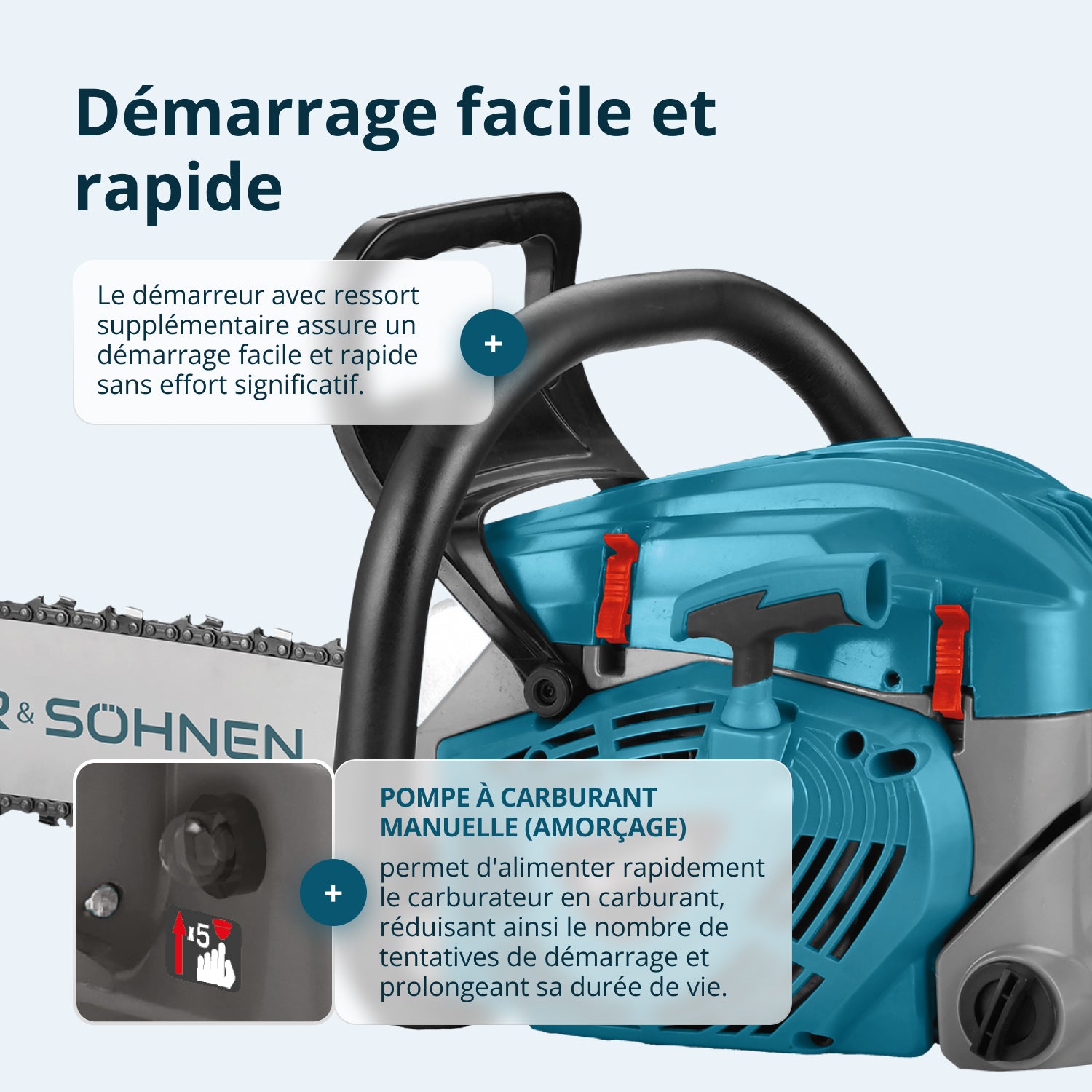 Tronçonneuse à essence KS CS40G-20