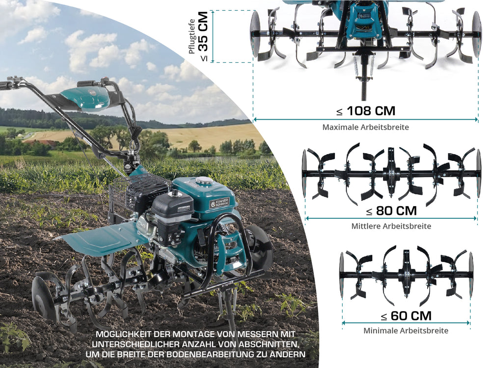 Benzindrevet fræser KS 7HP-1050G