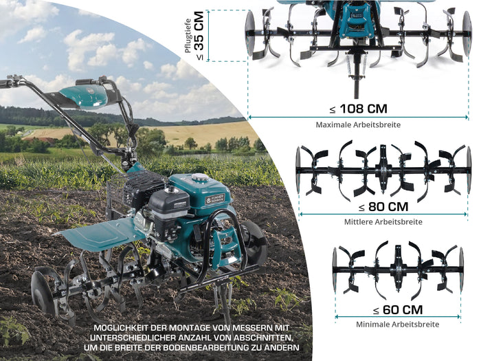 Benzindrevet fræser KS 7HP-1050G