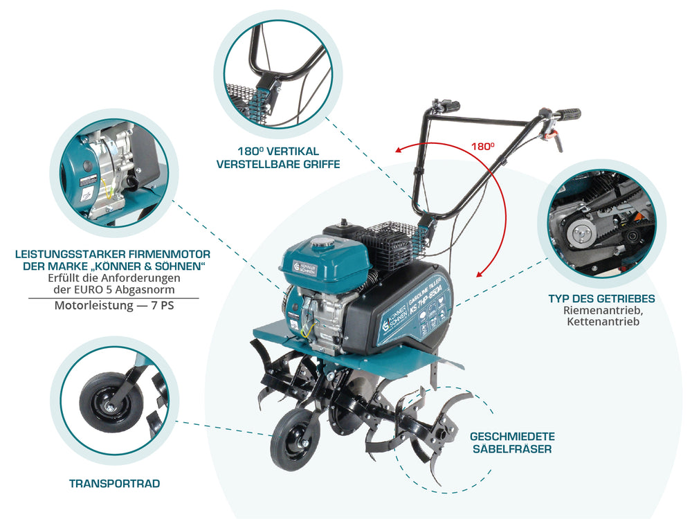 Benzinfræser KS 7HP-850A